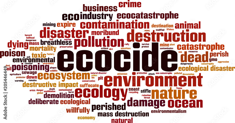 Obraz premium Ecocide word cloud