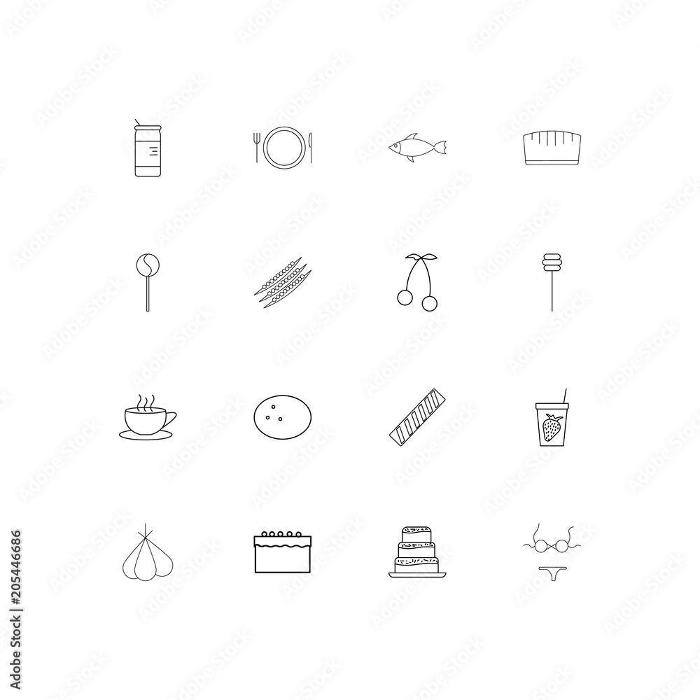 Food And Drink linear thin icons set. Outlined simple vector icons Food And Drink linear thin icons set. Outlined simple vector icons