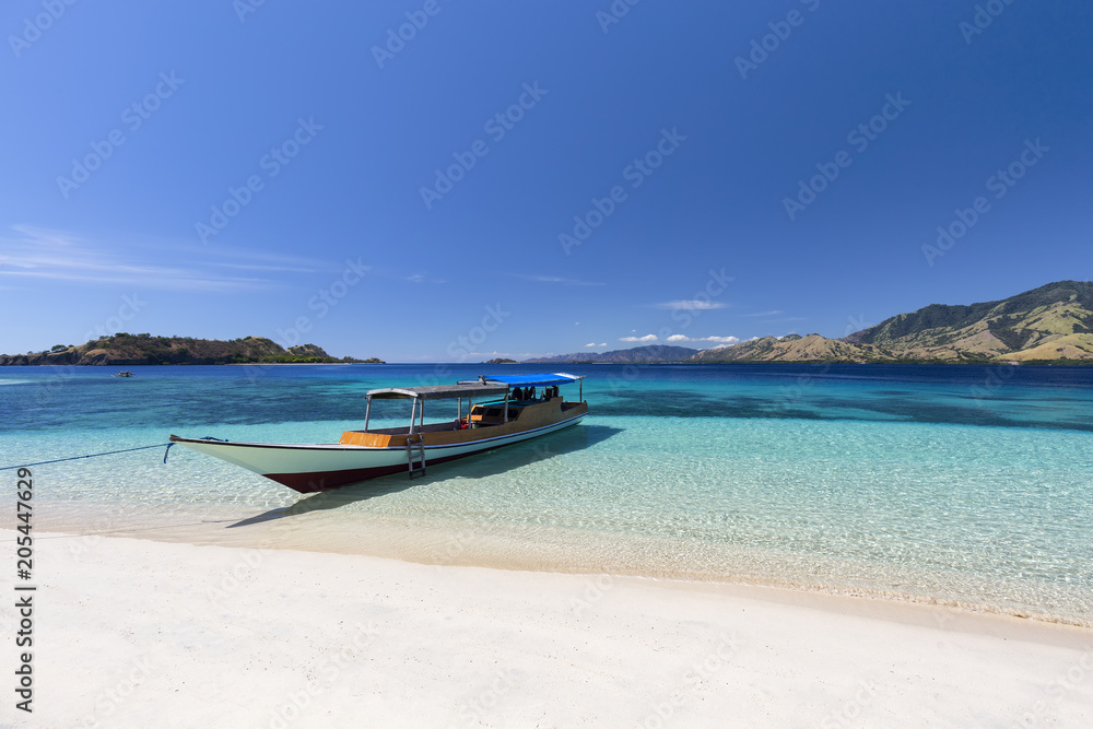 Crystal clear waters of the Seventeen Island National Park near Riung, Indonesia.