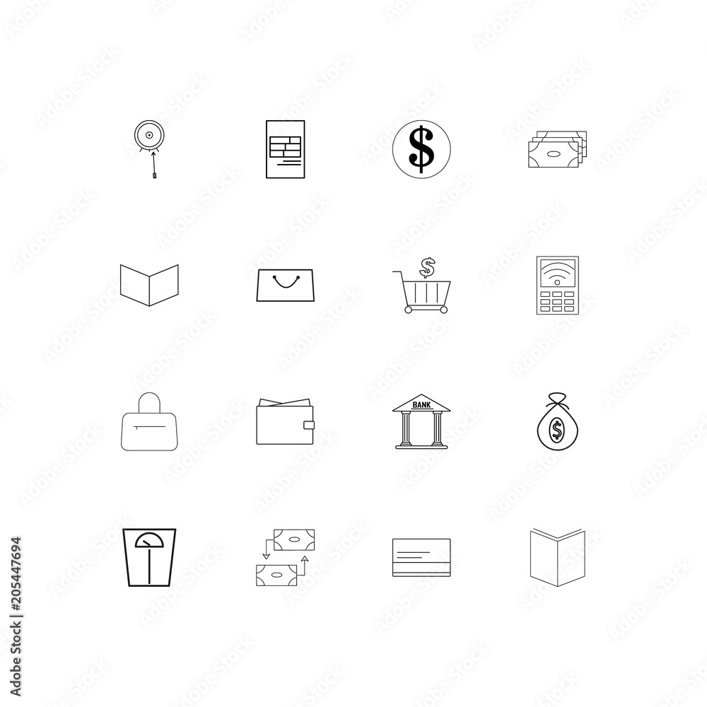 Banking, Finance And Money linear thin icons set. Outlined simple vector icons Banking, Finance And Money linear thin icons set. Outlined simple vector icons
