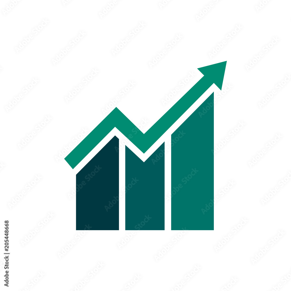 Graph Icon in trendy flat style isolated on white background. Chart bar symbol for web site design, logo, app, UI. Vector illustration. Graph Icon in trendy flat style isolated on white background. Chart bar symbol for web site design, logo, app, UI. Vector illustration.