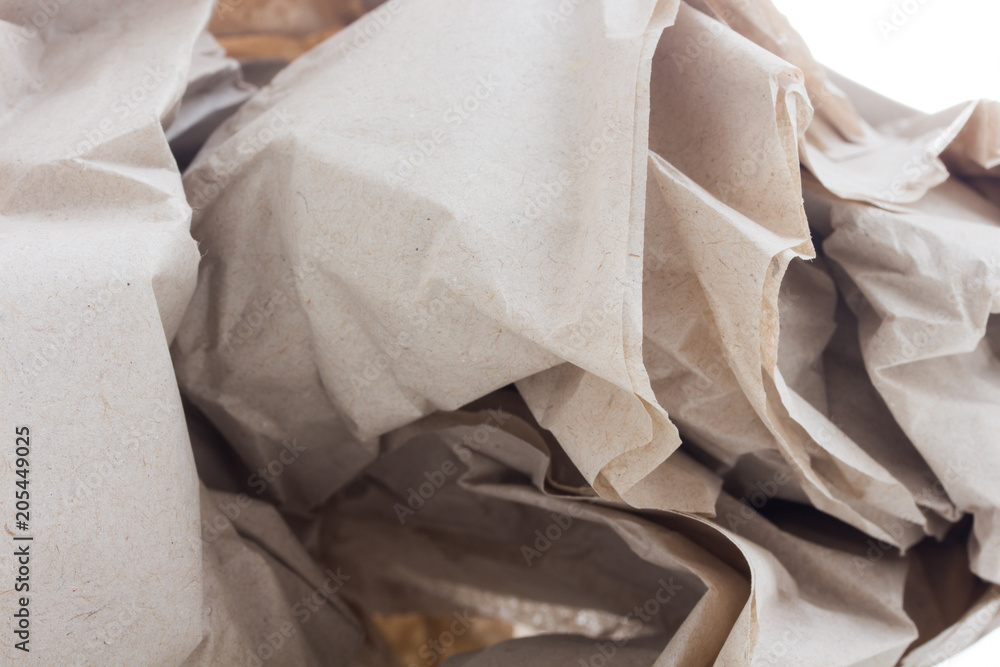 Obraz premium braunes Papier Füllmaterial für Versandkarton