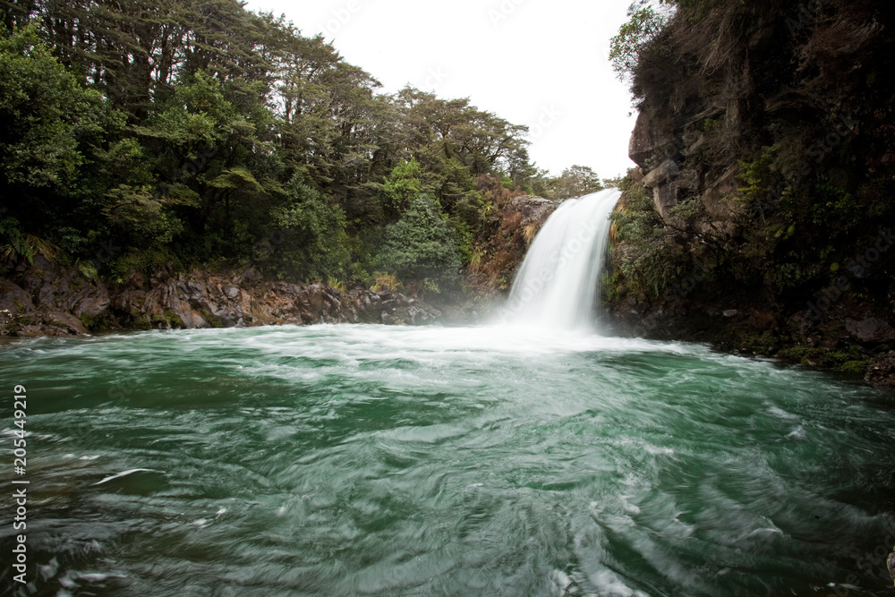 Fototapeta premium White Water, Landscape, falls, New Zealand, Nort Island