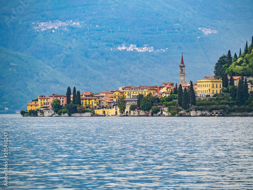 Italian town of Varena by the Como lake