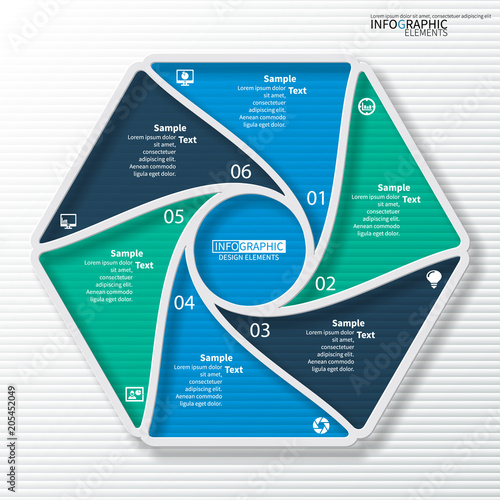Abstract 3D Paper Infographics