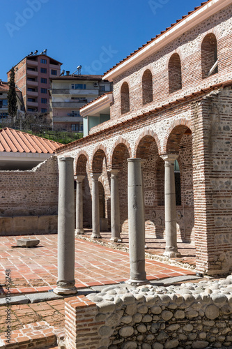Ruins of Episcopal complex with basilica in town of Sandanski, Bulgaria