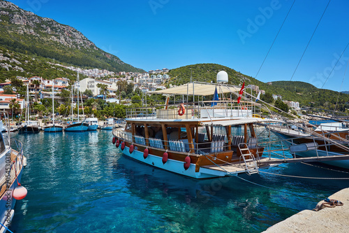 port in a picturesque Mediterranean lagoon