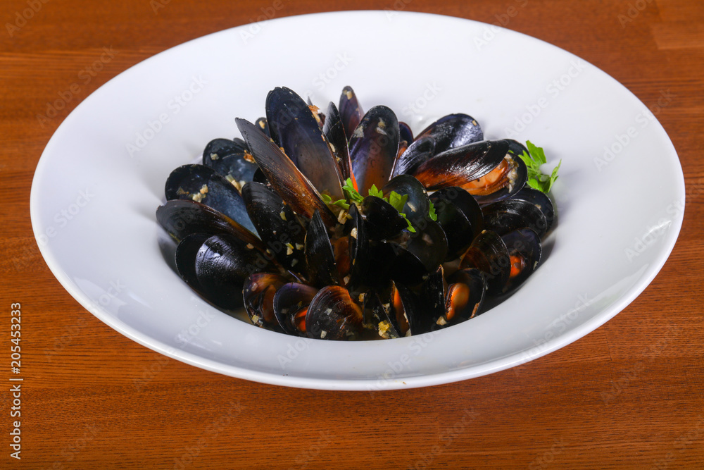 Tasty black mussels Tasty black mussels