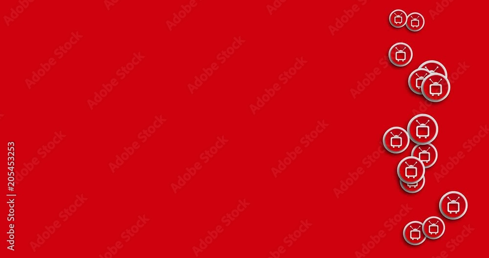 animation modern abstract tv icons motion background. animation modern abstract tv icons motion background.