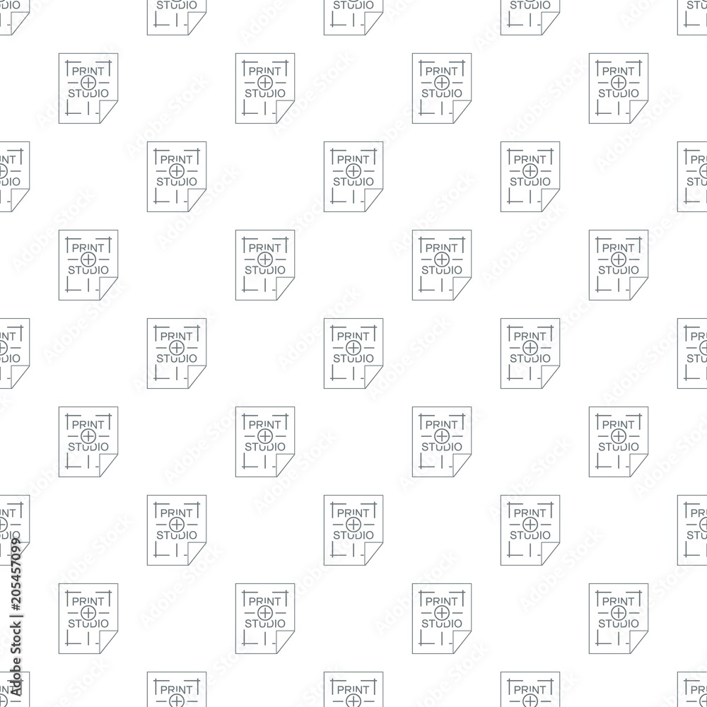Print studio pattern vector seamless repeat for any web design