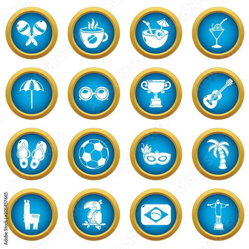 Travel Brazil icons set. Simple illustration of 16 Brasil travel vector icons for web Free Download Travel Brazil icons set. Simple illustration of 16 Brasil travel vector icons for web - GFXLoad