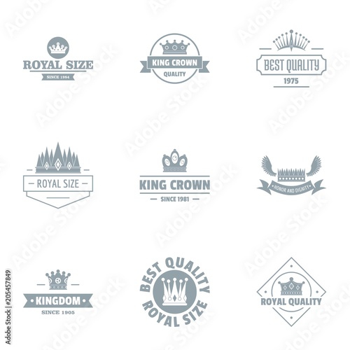 Fine quality logo set. Simple set of 9 fine quality vector logo for web isolated on white background