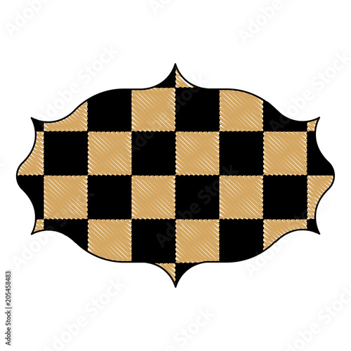 with chessboard pattern over white background, vector illustration