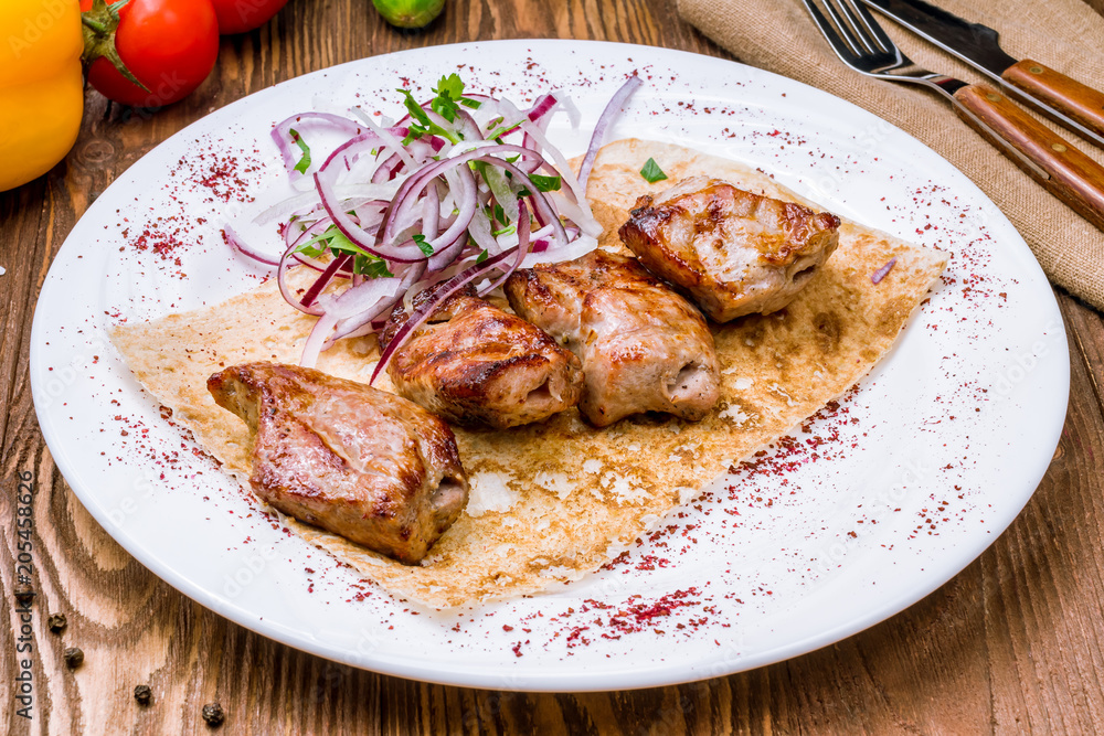 Kebab of veal Kebab of veal