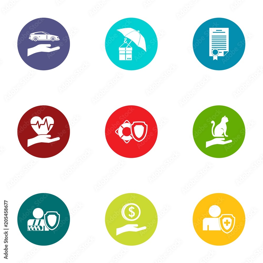 Allocate icons set. Flat set of 9 allocate vector icons for web isolated on white background