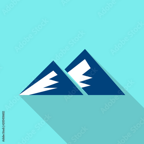 Young mountain icon. Flat illustration of young mountain vector icon for web design