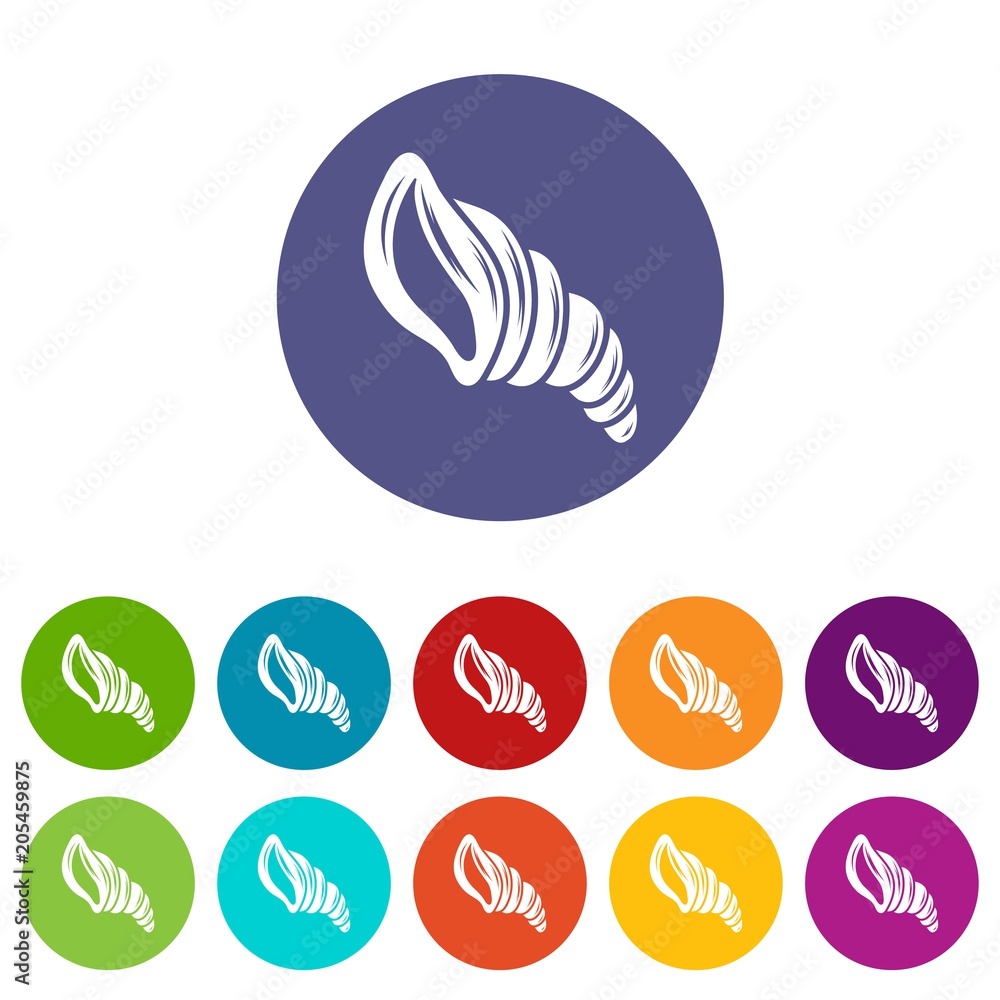 Spiral shell icon. Simple illustration of spiral shell vector icon for web Spiral shell icon. Simple illustration of spiral shell vector icon for web