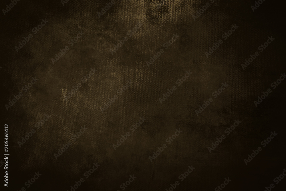 old dark brown grungy canvas background or texture