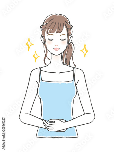 お腹がスッキリした女性