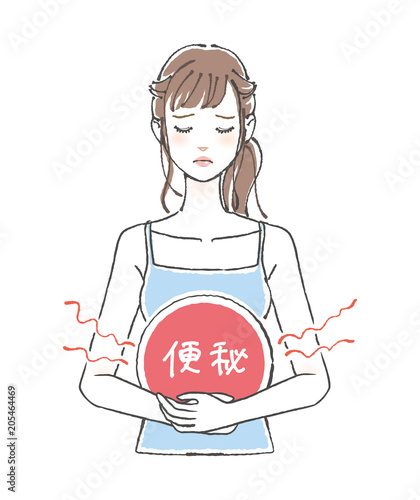 便秘で悩む女性