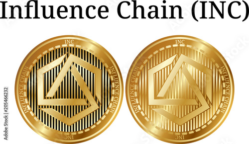 Set of physical golden coin Influence Chain (INC)