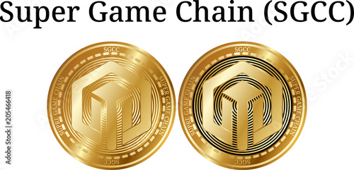 Set of physical golden coin Super Game Chain (SGCC)