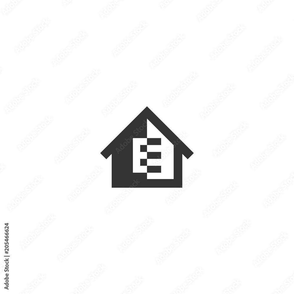 real estate home logo design in letter E shape, Logo design of E in vector for construction, home, real estate, building, property. real estate home logo design in letter E shape, Logo design of E in vector for construction, home, real estate, building, property.