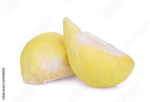 durian tropical fruit isolated on white background
