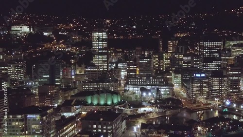 Wallpaper Mural Aerial, City Building Lights At Night  Torontodigital.ca