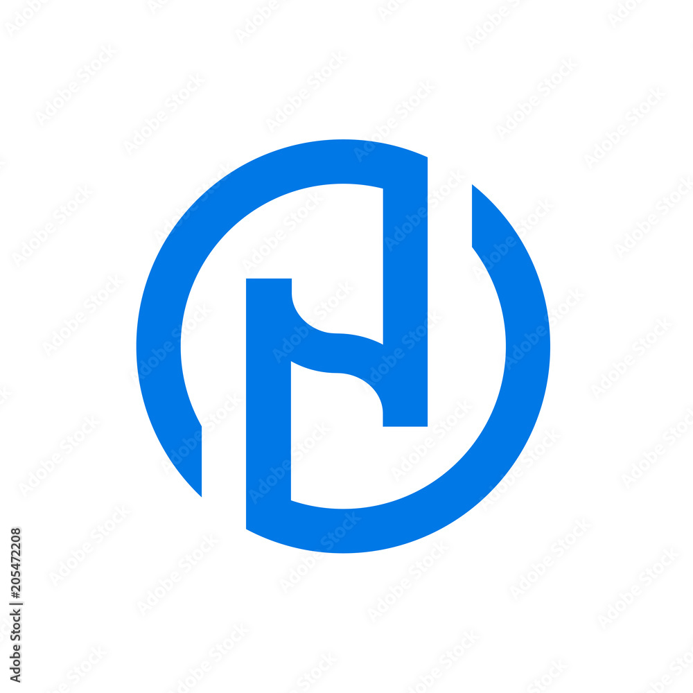 Letter N With Circle Logo, Initial Alphabet N Icon Design, Vector Illustration Letter N With Circle Logo, Initial Alphabet N Icon Design, Vector Illustration