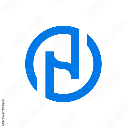 Free Download Letter N With Circle Logo, Initial Alphabet N Icon Design, Vector Illustration - GFXLoad