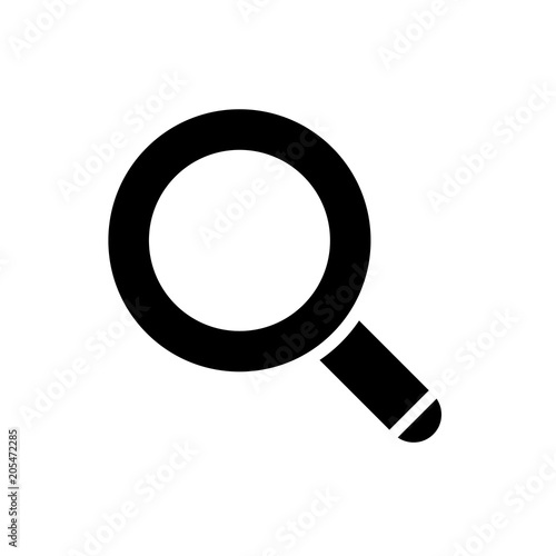 Cute Magnifying Glass Icon, Vector Illustration Design