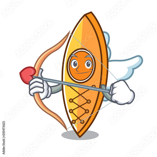 Cupid canoe character cartoon style