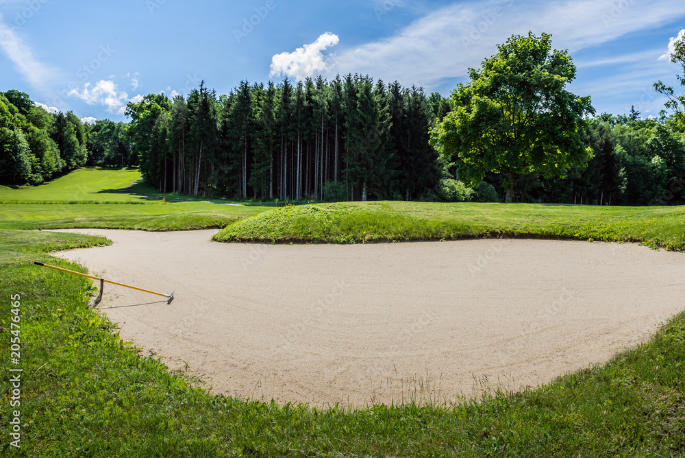 Obraz premium Sandbunker am Golfplatz