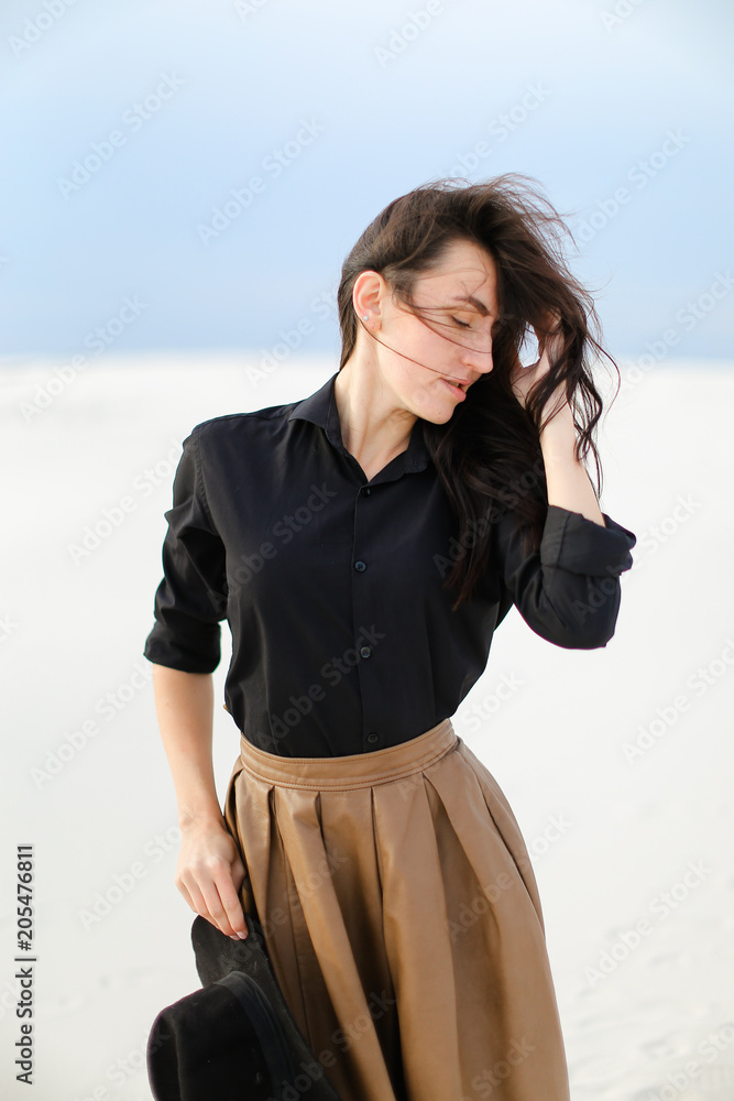 Black Off Shoulder Blouse with Metallic Silver Skirt | WaliaJones