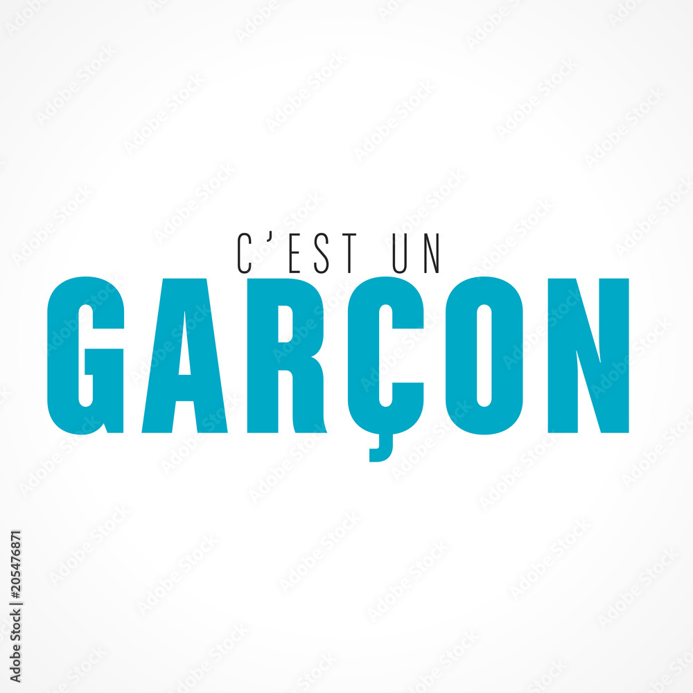 c'est un garçon