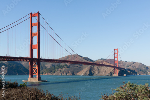 Golden Gate without clouds in a good weather