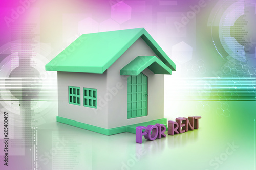 Real estate concept House for rent