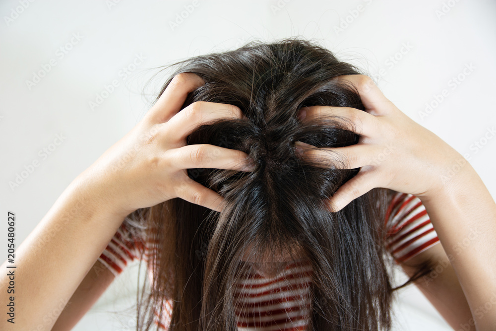 Naklejka premium She had a severe migraine headache