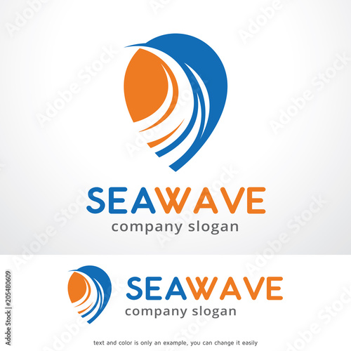 Wave Logo Template Design Vector, Emblem, Design Concept, Creative Symbol, Icon