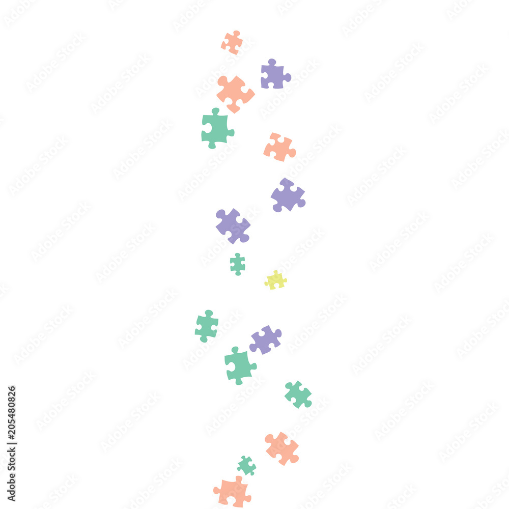 Confetti Background Pattern. Puzzle pieces and big ideas design, vector illustration graphic Confetti Background Pattern. Puzzle pieces and big ideas design, vector illustration graphic