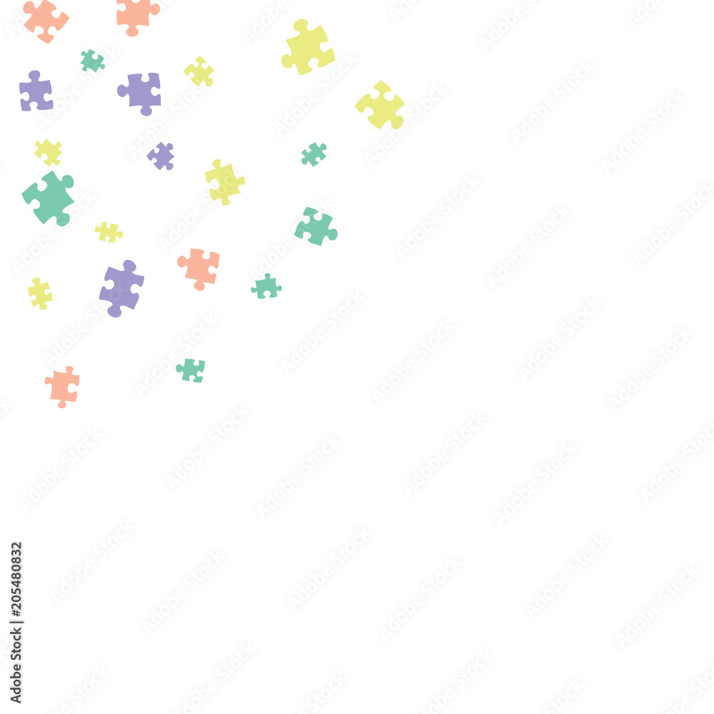 Confetti Background Pattern. Puzzle pieces and big ideas design, vector illustration graphic Confetti Background Pattern. Puzzle pieces and big ideas design, vector illustration graphic