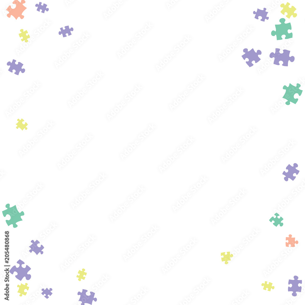 Confetti Background Pattern. Puzzle pieces and big ideas design, vector illustration graphic