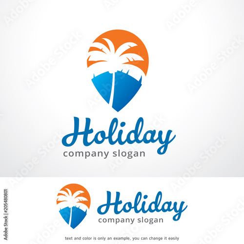 Holiday Logo Template Design Vector, Emblem, Design Concept, Creative Symbol, Icon
