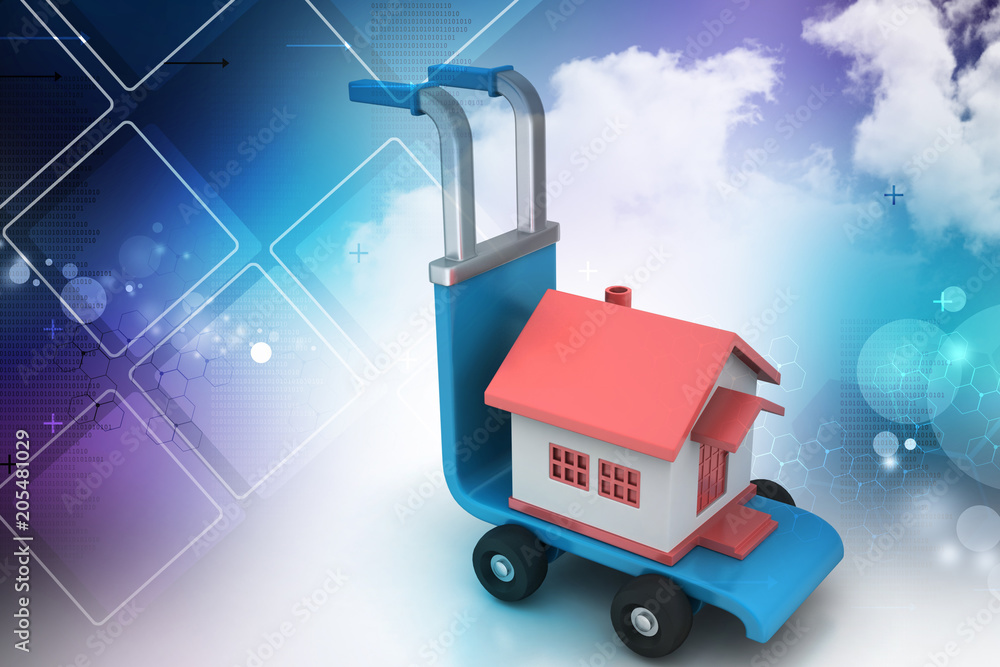 Trolley with house Trolley with house