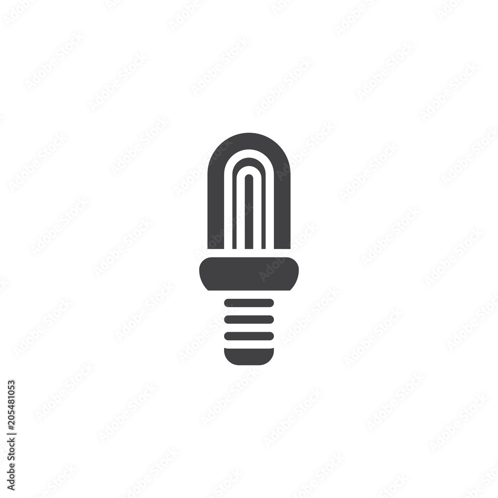 Light bulb vector icon. filled flat sign for mobile concept and web design. Energy saving fluorescent lamp simple solid icon. Symbol, logo illustration. Pixel perfect vector graphics Light bulb vector icon. filled flat sign for mobile concept and web design. Energy saving fluorescent lamp simple solid icon. Symbol, logo illustration. Pixel perfect vector graphics