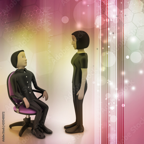 3d people in discussion