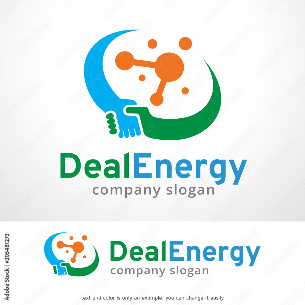 Deal Energy Logo Template Design Vector, Emblem, Design Concept, Creative Symbol, Icon Deal Energy Logo Template Design Vector, Emblem, Design Concept, Creative Symbol, Icon