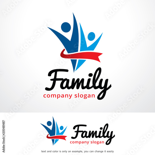 People Logo Template Design Vector, Emblem, Design Concept, Creative Symbol, Icon