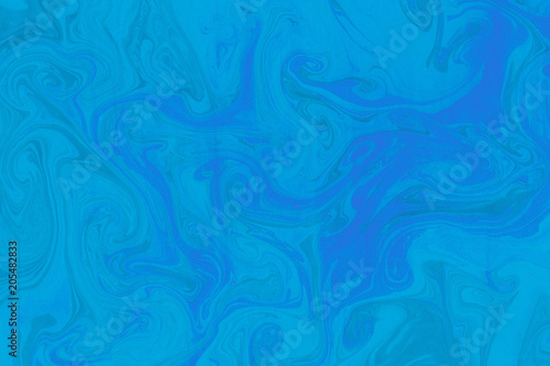 Suminagashi marble texture hand painted with light blue ink. Digital paper 847 performed in traditional japanese suminagashi floating ink technique. Pretty liquid abstract background.